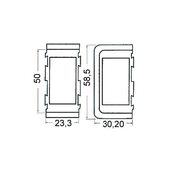 Central plastic receptacle