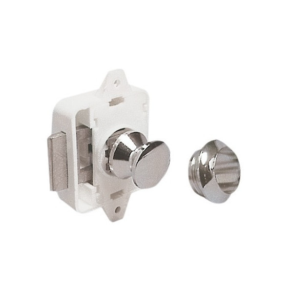 Pushbutton spring lock