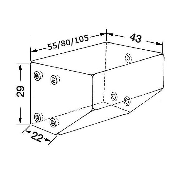 Toilet black water tank 100 L