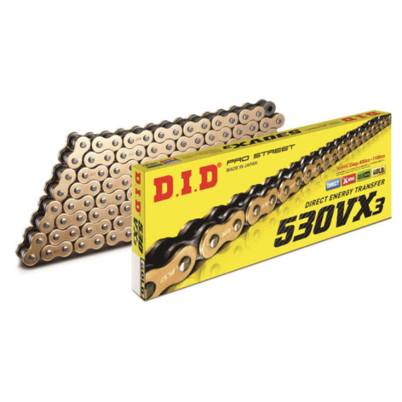 D.I.D 530VX3 G&B Chain+Connecting link rivet type (ZJ)