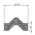 JetPort Flexi module small, grey