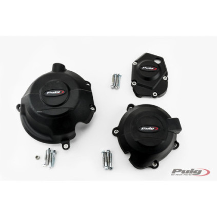 Puig Kit 3 Caps Engine Cover Kawasaki Z1000/Z900 C/Blac