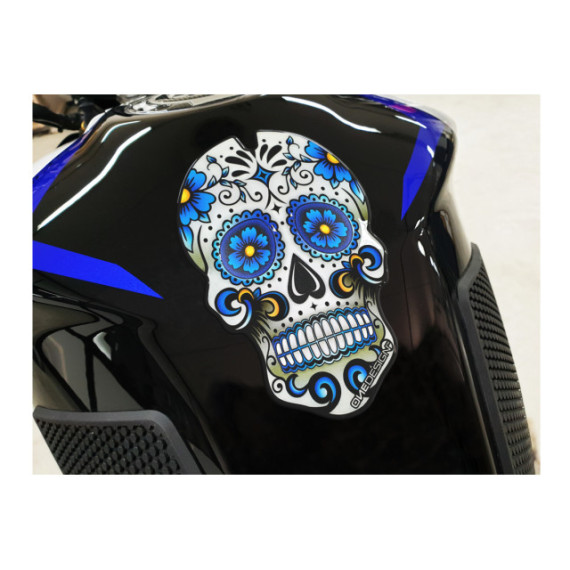 Puig Tank Pad Skull C/Blue