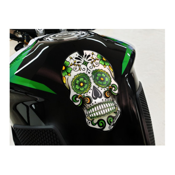 Puig Tank Pad Skull C/Green