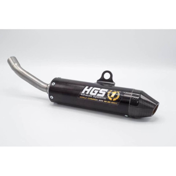 HGS Silencer 2T Racing KTM85 2018-, TC85 2018- Black with ca tip 