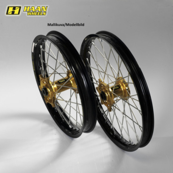 Haan wheel KX65 00- 12-1,60 GOLD HUB/BLACK RIM