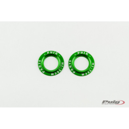 Puig set of green aluminium rings for PHB swing protector