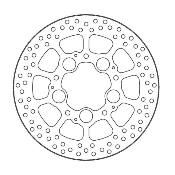 Moto-Master Halo Brakedisc rear Honda: VFR800F ABS/Plus ABS, VRF800X Crossrunner