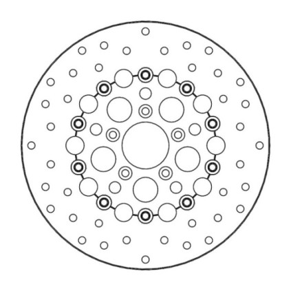 Moto-Master Harley Kingman Brakedisc kelluva Ø300 teräs keskiö (8,7mm holes)