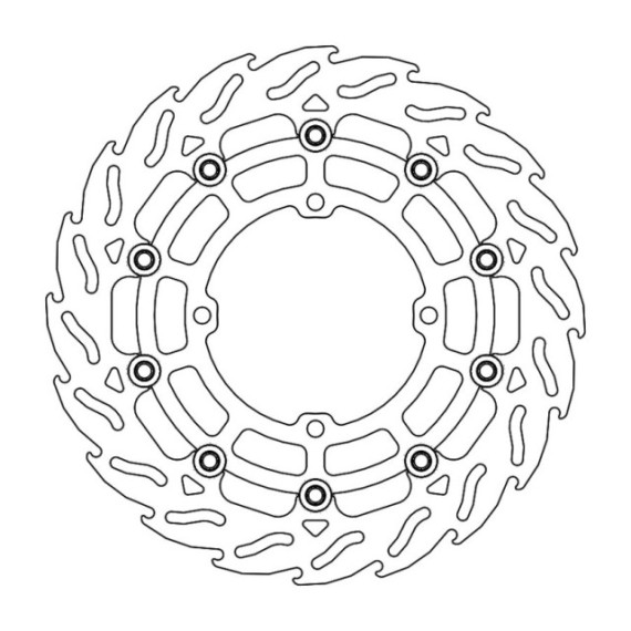 Moto-Master Supermoto Racing Flame Brakedisc front Kawasaki Ø300mm