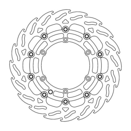 Moto-Master Flame Brakedisc front KTM: SMR, Husqvarna: FS (for 16.5 inch wheels)