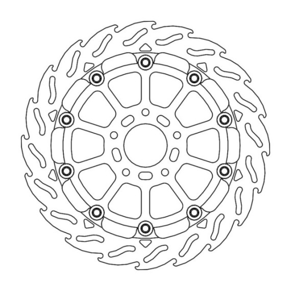 Moto-Master Racing Flame Brakedisc front left KTM: 790 Duke