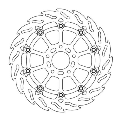 Moto-Master Racing Flame Brakedisc front right KTM: 790 Duke