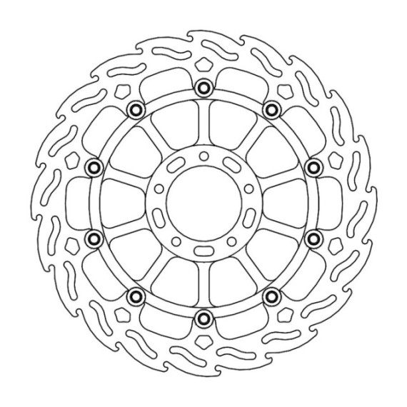 Moto-Master Flame Brakedisc front right Ducati: Monster 1200 S/R, Multistrada 12