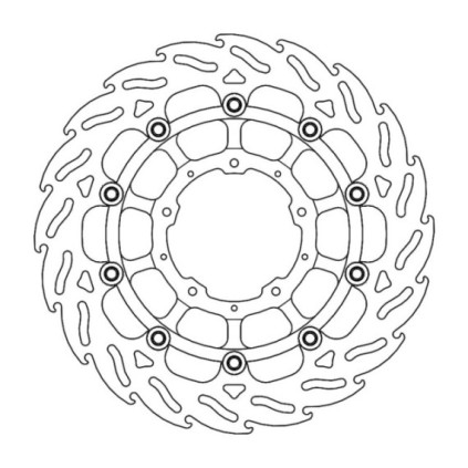 Moto-Master Flame Brakedisc front right Honda: CB 1000 R ABS / CB 1000 R+  