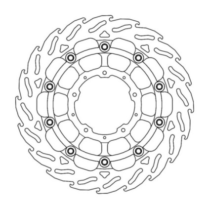 Moto-Master Racing Flame Brakedisc front left Honda: CB 1000 R ABS / CB 1000 R+ 