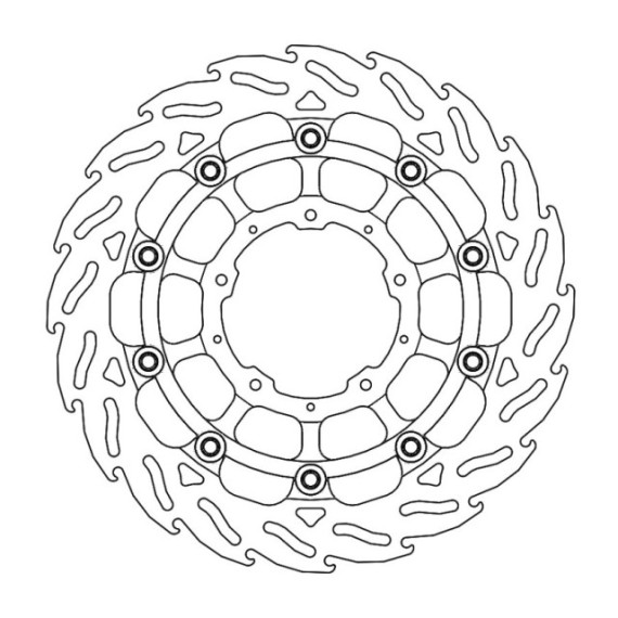 Moto-Master Racing Flame Brakedisc front right Honda: CB 1000 R ABS / CB 1000 R+