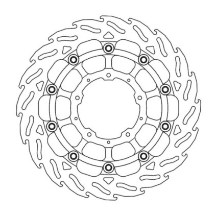 Moto-Master Racing Flame Brakedisc front right Honda: CB 1000 R ABS / CB 1000 R+