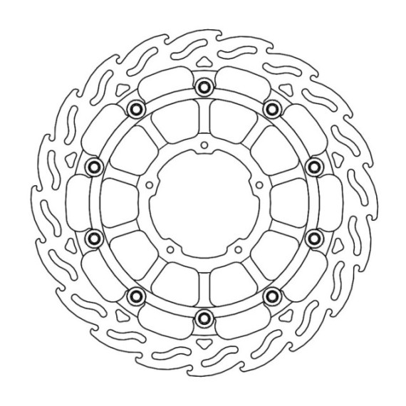 Moto-Master Racing Flame Brakedisc front left Honda: CBR1000RR-R Fireblade / Fir