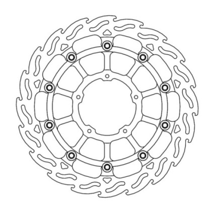 Moto-Master Racing Flame Brakedisc front left Honda: CBR1000RR-R Fireblade / Fir