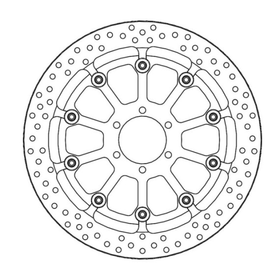 Moto-Master Prof. Halo Brakedisc front right BMW: HP4 (T-floater 320x6.0x34mm)