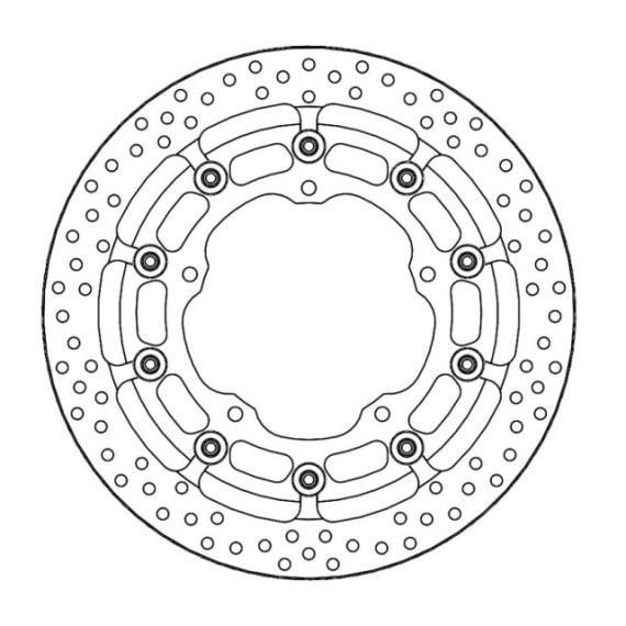 Moto-Master Prof. Halo Brakedisc front Yamaha: R1 (T-floater 320x6.0x31mm)