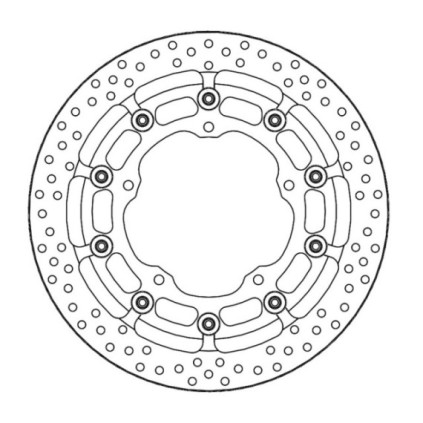 Moto-Master Prof. Halo Brakedisc front Yamaha: R1 (T-floater 320x6.0x31mm)