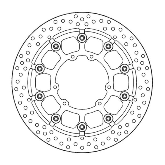 Moto-Master Supermoto Racing Brakedisc front Honda (T-floater HALO Ø300x5.5x34mm