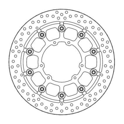 Moto-Master Supermoto Racing Brakedisc front Honda (T-floater HALO Ø300x5.5x34mm