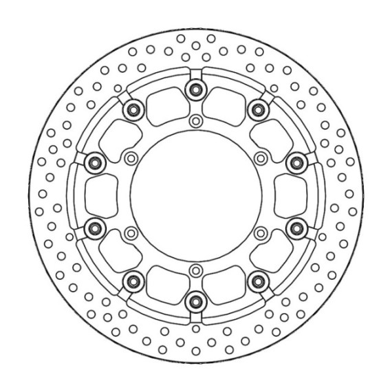 Moto-Master Supermoto Racing Brakedisc front Yamaha (T-floater HALO Ø300x5.5x34m