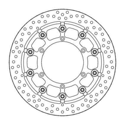 Moto-Master Supermoto Racing Brakedisc front Yamaha (T-floater HALO Ø300x5.5x34m
