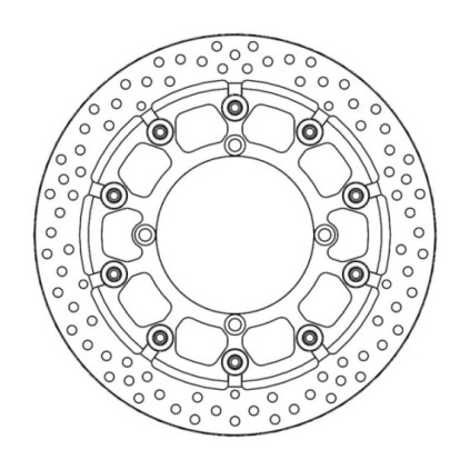 Moto-Master Supermoto Racing Brakedisc front Suzuki (T-floater HALO Ø300x5.5x34m