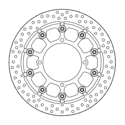 Moto-Master Supermoto Racing Brakedisc front Kawasaki (T-floater HALO Ø300x5.5x3