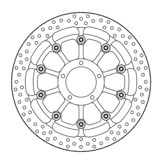 Moto-Master Prof. Halo Brakedisc front Ducati (T-floater 329x5.6x32mm)