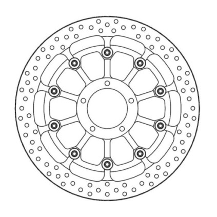 Moto-Master Prof. Halo Brakedisc front Ducati (T-floater 329x5.6x32mm)