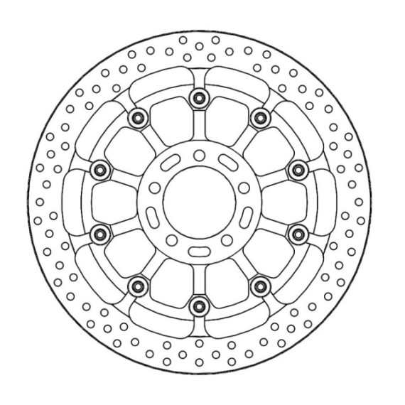 Moto-Master Prof. Halo Brakedisc front Kawasaki: ZX-10RR (T-floater 329x5.6x32mm