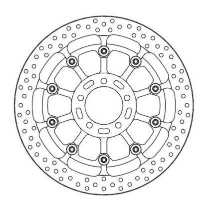 Moto-Master Prof. Halo Brakedisc front Kawasaki: ZX-10RR (T-floater 329x5.6x32mm