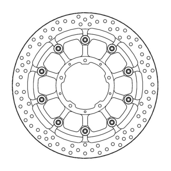 Moto-Master Prof. Halo Brakedisc front Honda: CBR1000RR (T-floater 320x6.0x34mm)