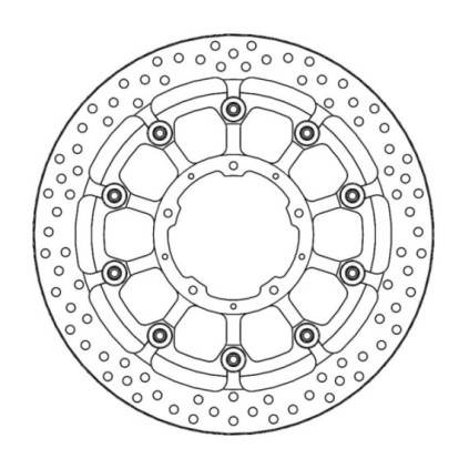 Moto-Master Prof. Halo Brakedisc front Honda: CBR1000RR (T-floater 320x6.0x34mm)