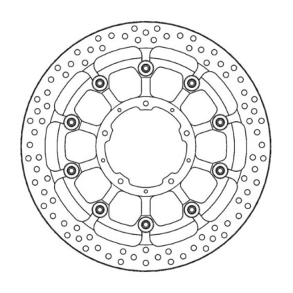 Moto-Master Prof. Halo Brakedisc front Honda: CBR1000RR SP (T-floater 320x6.0x31