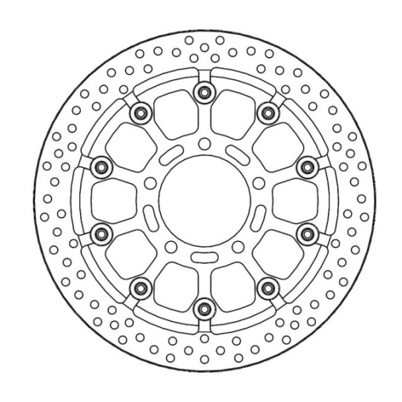 Moto-Master Prof. Halo Brakedisc front Kawasaki: ZX-6R (T-floater 300x6.0x33mm)