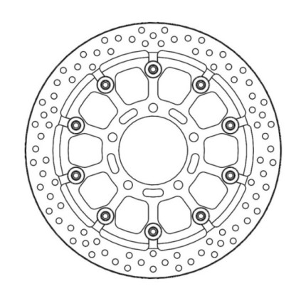 Moto-Master Prof. Halo Brakedisc front Kawasaki: ZX-6R (T-floater 300x6.0x33mm)