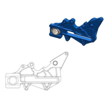 Moto-Master Adapter Husqvarna: Factory rear Ø220mm blue (including Enduro axle a