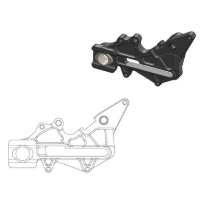 Moto-Master Adapter KTM: Factory rear Ø220mm black (including Enduro axle adapte