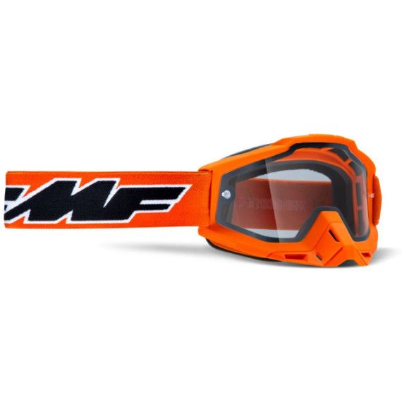 FMF POWERBOMB Enduro Goggle Rocket Orange - Clear Lens