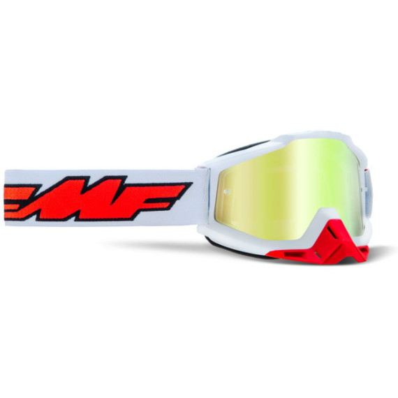 FMF POWERBOMB Goggle Rocket White - True Gold Lens