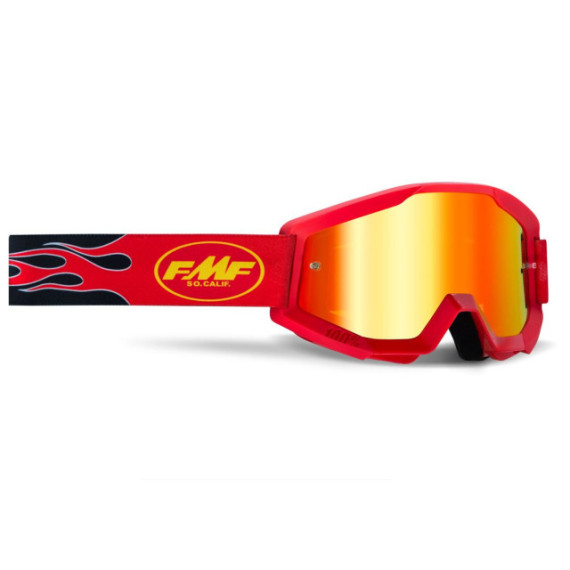 FMF POWERCORE Goggle Flame Red - Mirror Red Lens