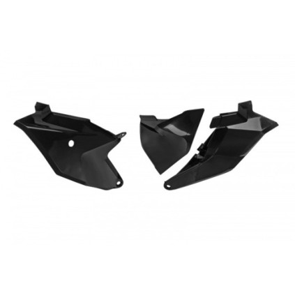 UFO Side number plates + left airbox cover GasGas MC 85 2021- Black 001