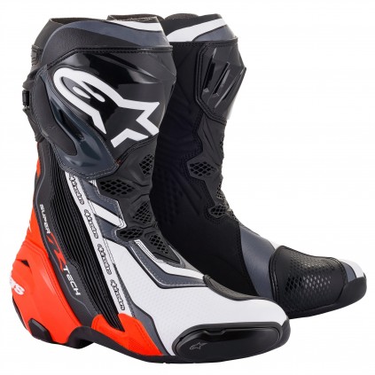 Alpinestars Boot Supertech R v2 Black/Fluo Red/White