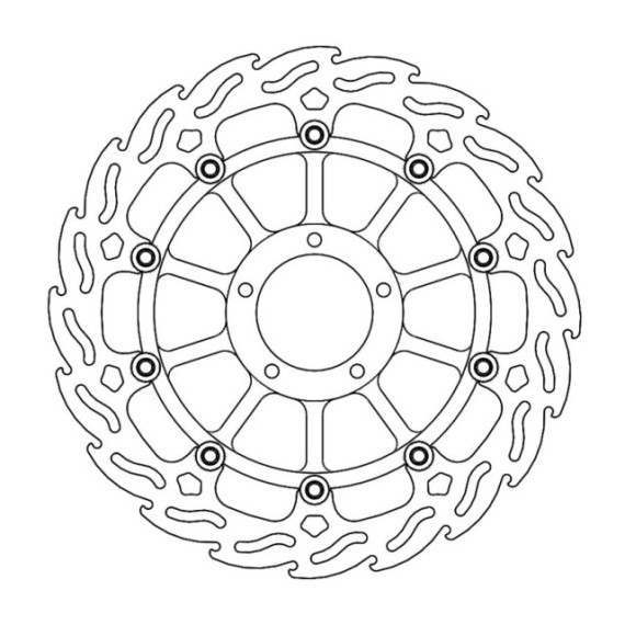 Motomaster Flame front disc left Ducati: Superbike 5mm